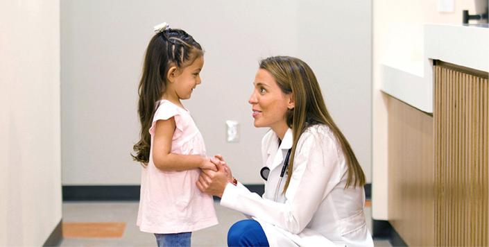 Doctor with young patient